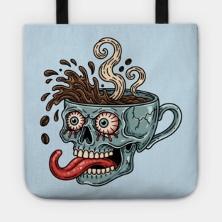 Spooky Skull Coffee Mug Tote