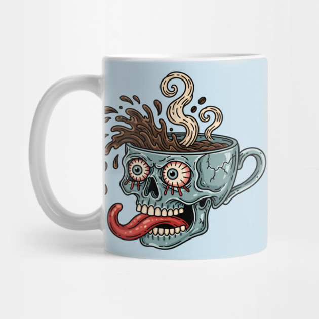 Spooky Skull Coffee Mug by enrynz