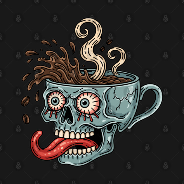 Spooky Skull Coffee Mug by enrynz