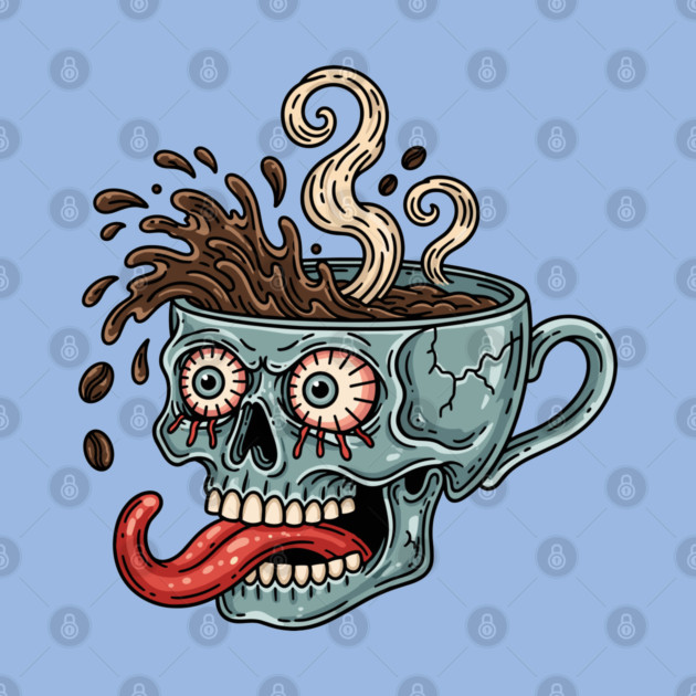 Spooky Skull Coffee Mug by enrynz