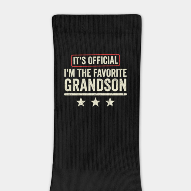 It’s Official I’m The Favorite Grandson Funny Family Gift by ArtistTee ⭐⭐⭐⭐⭐