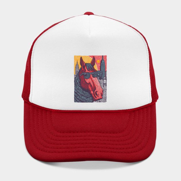 New York City Horse - Woodcut Souvenir by TuncGK