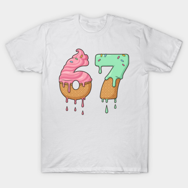 Sweet Scoop 67 – Drippy Ice Cream Cone Design T-Shirt by Shit Post Hero