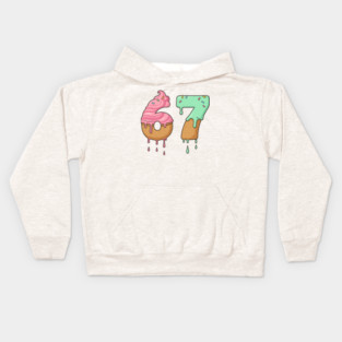Sweet Scoop 67 – Drippy Ice Cream Cone Design Kids Hoodie
