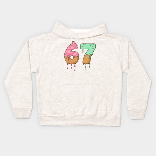 Sweet Scoop 67 – Drippy Ice Cream Cone Design Kids Hoodie by Shit Post Hero