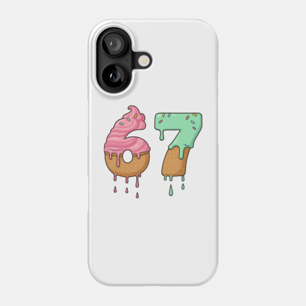Sweet Scoop 67 – Drippy Ice Cream Cone Design Phone Case by Shit Post Hero