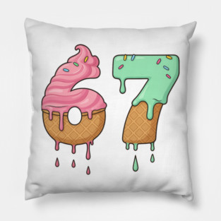 Sweet Scoop 67 – Drippy Ice Cream Cone Design Pillow