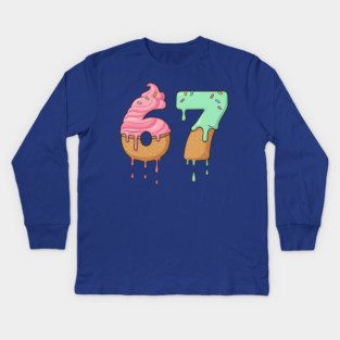 Sweet Scoop 67 – Drippy Ice Cream Cone Design Kids Long Sleeve T-Shirt