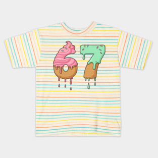 Sweet Scoop 67 – Drippy Ice Cream Cone Design Kids T-Shirt
