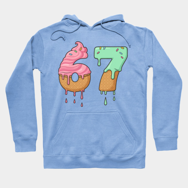 Sweet Scoop 67 – Drippy Ice Cream Cone Design Hoodie by Shit Post Hero