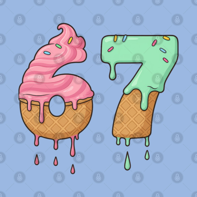 Sweet Scoop 67 – Drippy Ice Cream Cone Design by Shit Post Hero