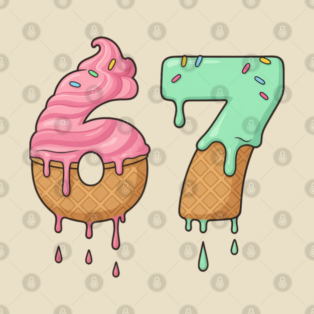 Sweet Scoop 67 – Drippy Ice Cream Cone Design by Shit Post Hero