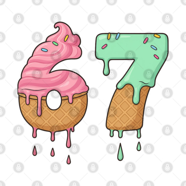 Sweet Scoop 67 – Drippy Ice Cream Cone Design by Shit Post Hero