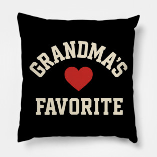 Grandma’s Favorite Cute Heart Grandchild – Favorite Grandkid Gift Pillow