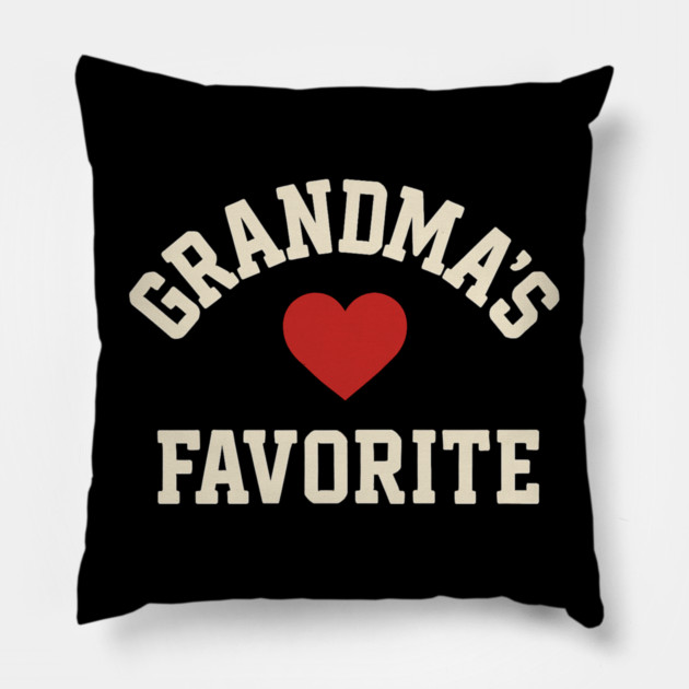 Grandma’s Favorite Cute Heart Grandchild – Favorite Grandkid Gift Pillow by ArtistTee ⭐⭐⭐⭐⭐