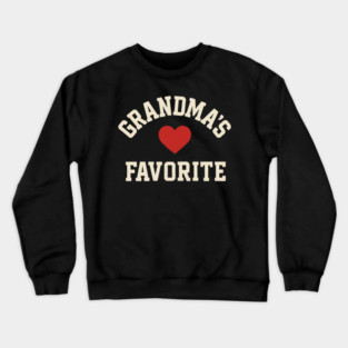 Grandma’s Favorite Cute Heart Grandchild – Favorite Grandkid Gift Crewneck Sweatshirt
