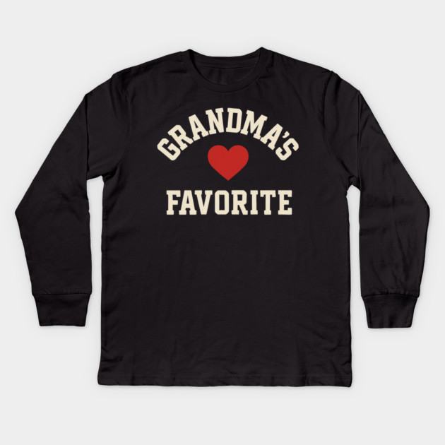 Grandma’s Favorite Cute Heart Grandchild – Favorite Grandkid Gift Kids Long Sleeve T-Shirt by ArtistTee ⭐⭐⭐⭐⭐