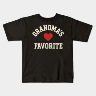 Grandma’s Favorite Cute Heart Grandchild – Favorite Grandkid Gift Kids T-Shirt