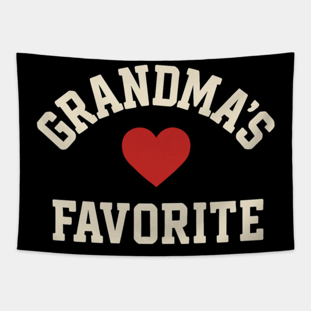 Grandma’s Favorite Cute Heart Grandchild – Favorite Grandkid Gift Tapestry by ArtistTee ⭐⭐⭐⭐⭐