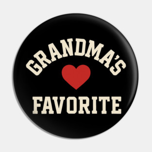 Grandma’s Favorite Cute Heart Grandchild – Favorite Grandkid Gift Pin