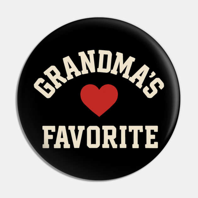 Grandma’s Favorite Cute Heart Grandchild – Favorite Grandkid Gift Pin by ArtistTee ⭐⭐⭐⭐⭐