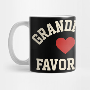 Grandma’s Favorite Cute Heart Grandchild – Favorite Grandkid Gift Mug