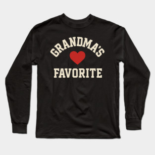 Grandma’s Favorite Cute Heart Grandchild – Favorite Grandkid Gift Long Sleeve T-Shirt