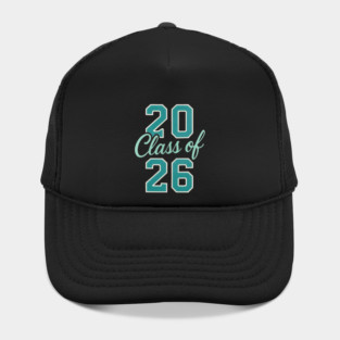 Class of 2026 – Retro Graduation Year Teal Varsity Numbers Senior 26 Hat