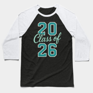 Class of 2026 – Retro Graduation Year Teal Varsity Numbers Senior 26 Baseball T-Shirt
