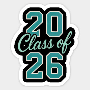 Class of 2026 – Retro Graduation Year Teal Varsity Numbers Senior 26 Magnet
