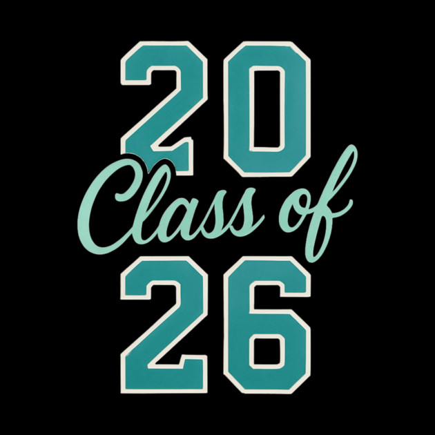 Class of 2026 – Retro Graduation Year Teal Varsity Numbers Senior 26 by ArtistTee ⭐⭐⭐⭐⭐