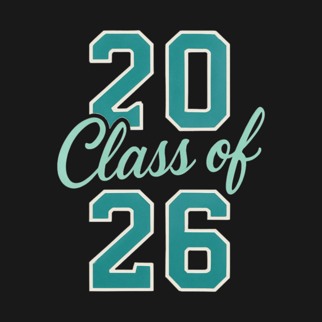 Class of 2026 – Retro Graduation Year Teal Varsity Numbers Senior 26 by ArtistTee ⭐⭐⭐⭐⭐