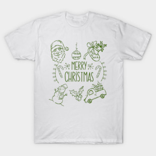 Merry Christmas Doodle Set T-Shirt