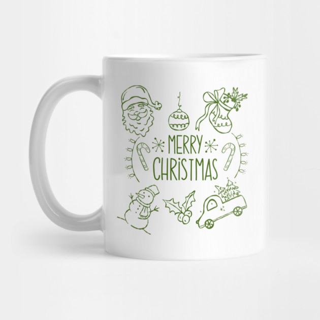 Merry Christmas Doodle Set by Creatifly Graphic Tees