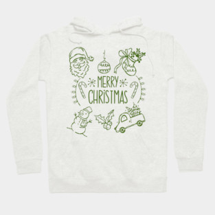 Merry Christmas Doodle Set Hoodie