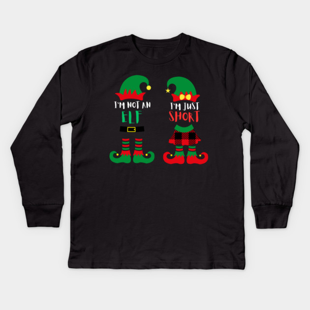 Holiday Helper Humor Duo Kids Long Sleeve T-Shirt by Creatifly Graphic Tees