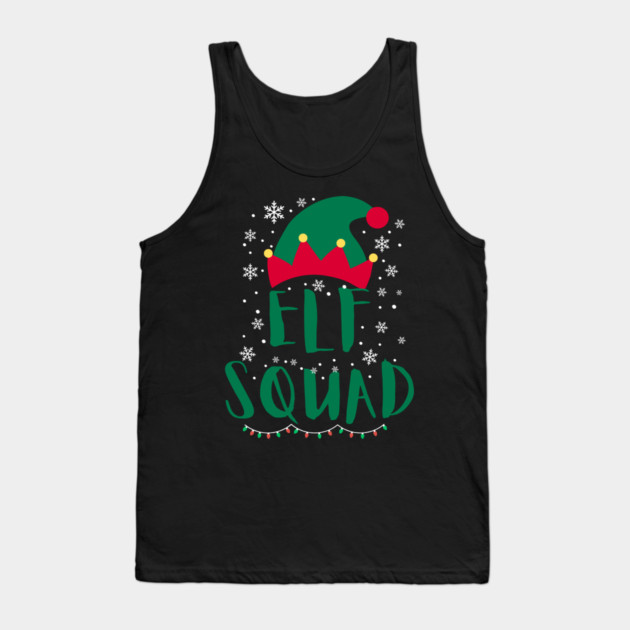 Elf Squad Holiday Cheer Tank Top by Creatifly Graphic Tees