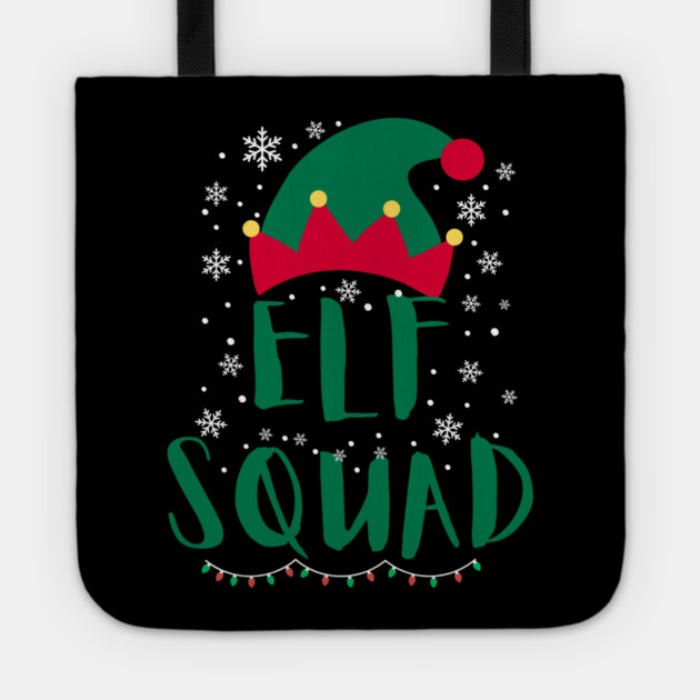 Elf Squad Holiday Cheer Tote by Creatifly Graphic Tees