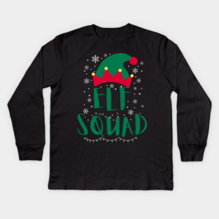 Elf Squad Holiday Cheer Kids Long Sleeve T-Shirt