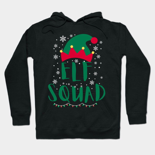 Elf Squad Holiday Cheer Hoodie by Creatifly Graphic Tees