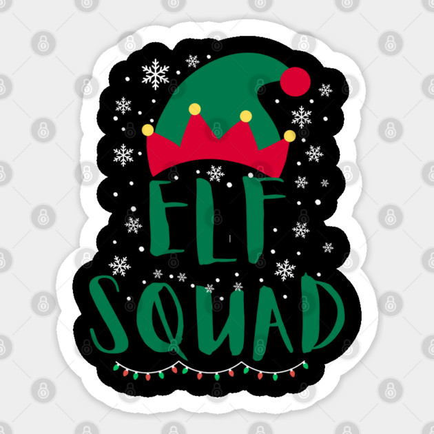 Elf Squad Holiday Cheer Sticker by Creatifly Graphic Tees