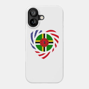 Dominican American Multinational Patriot Flag Series (Heart Dominica & US) Phone Case
