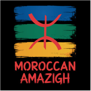 Moroccan Amazigh Berber Flag North Africa Morocco Posters and Art