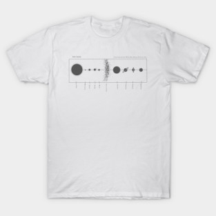 Solar system. Minimalist design for T-Shirt