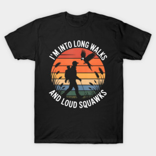 Im Into Long Walks And Loud Squawks Retro Macaw Parrot Owner T-Shirt