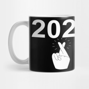 Funny Happy New Year 2026 Fingers Crossed Good Luck Mug