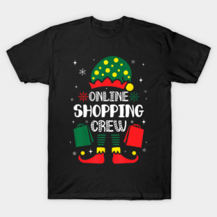 Funny Friday Shopping Crew Christmas Black Shopping Family T-Shirt