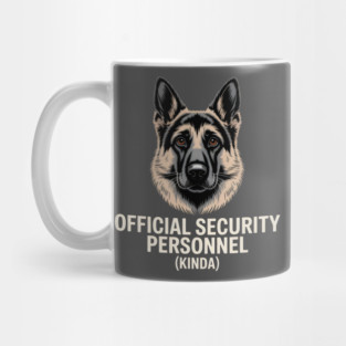 Official Security Personnel Kinda German Shepherd Funny Dog Design Mug