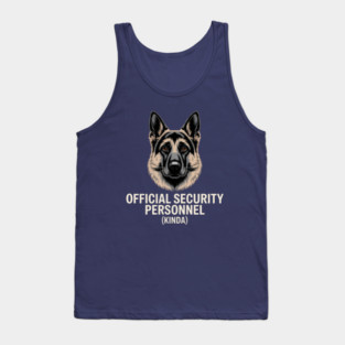 Official Security Personnel Kinda German Shepherd Funny Dog Design Tank Top