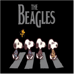 Snoopy Abbey Road, Peanuts Beatles Homage Posters and Art